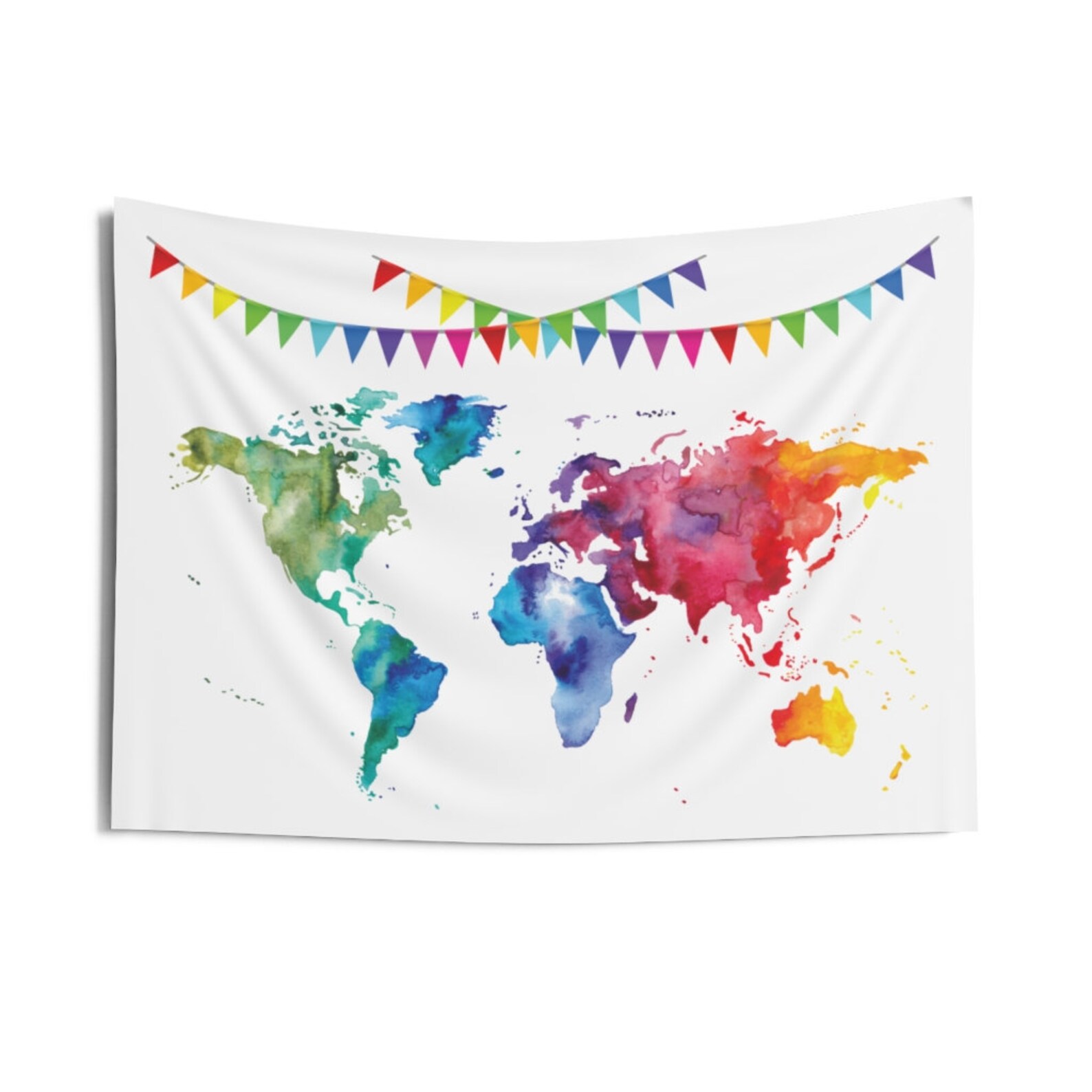 Printed Classroom Tapestry Photo Backdrop Map Tapestry ESL Etsy