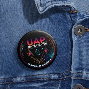 UAP Special Investigator Series 4 Pin Button, Alien Enthusiast Gift, Unique Badge for Sci-Fi Lovers, UFO Collector&#39;s Item, Alien. Sci-fi
