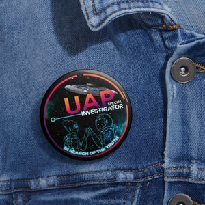 UAP Special Investigator Series 1 Pin Button, Alien Enthusiast Gift, Unique Badge for Sci-Fi Lovers, UFO Collector&#39;s Item, Alien. Sci-fi