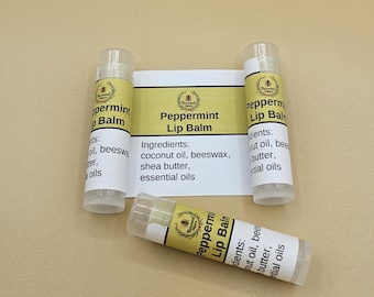 Peppermint Beeswax Lip Balm: Natural Handmade Lip Care