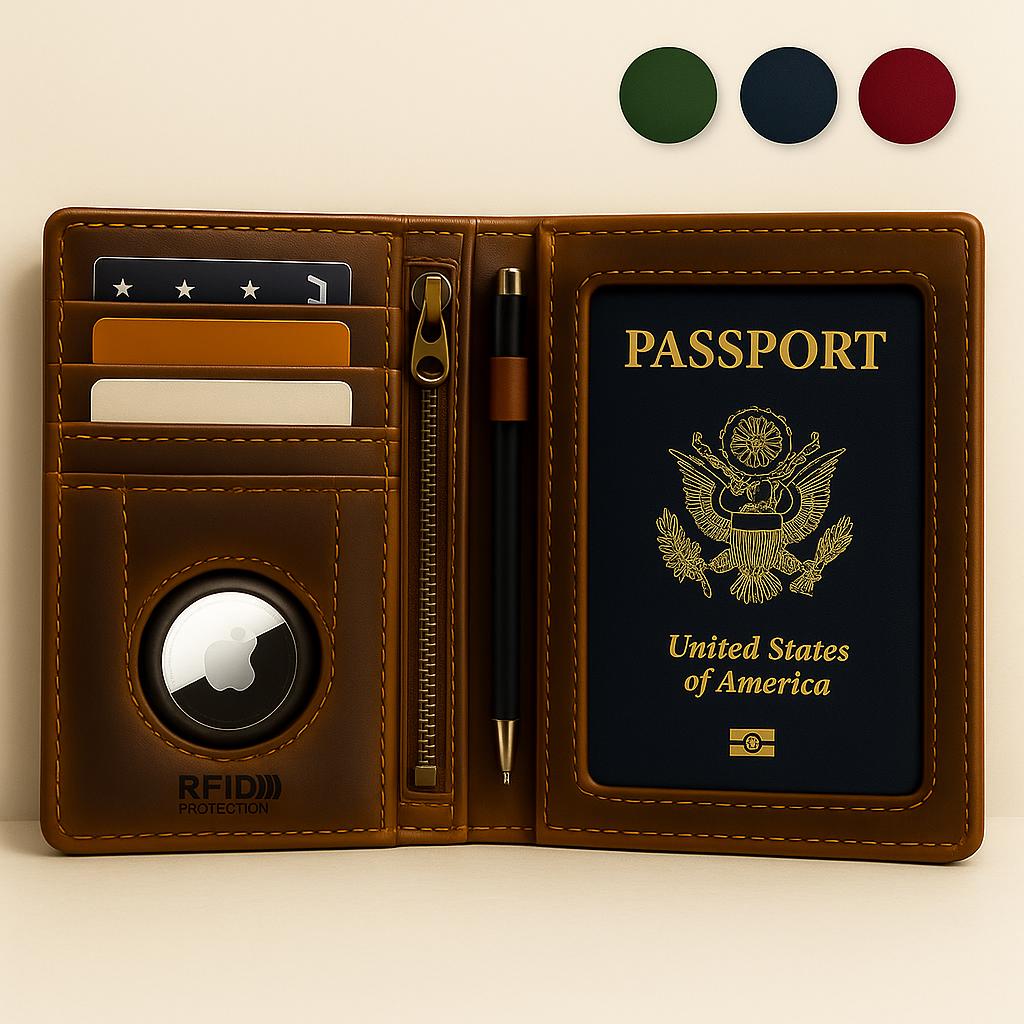 Protege Passeport Paul Marius U00c9tui Pour Passeport Cuir