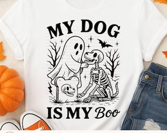 Funny Halloween Dog PNG: Ghost & Skeleton Pup Clipart (Digital Download