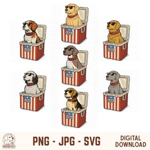Hunting Dog Cooler Png, Golden Retriever Usa Camo Png, Country Dog Summer Png, Patriotic Hunting Dog Clipart