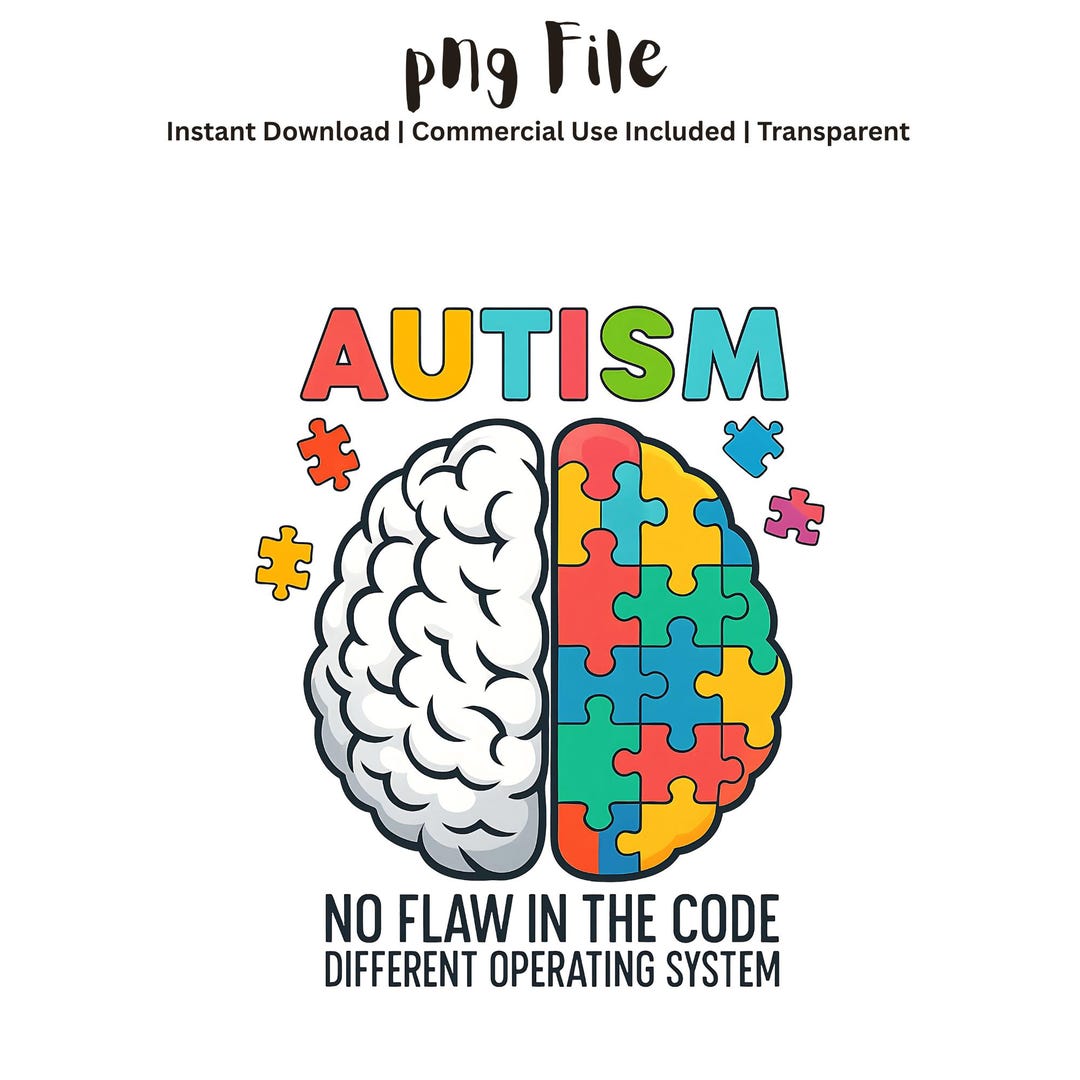 Autism Brain SVG | No Flaw Different Operating System PNG ...