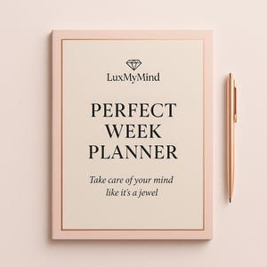 Planificador semanal perfecto • Organizador semanal imprimible femenino • LuxMyMind A4 y PDF tamaño carta