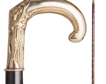 36" Parrot Handle Wooden Walking Cane for Men & Women – Thunderstorm and Resin Detachable Handmade Premium Rosewood Cane – Personalized Gift