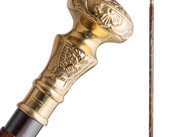 36" Victorian Handle Wooden Walking Cane for Men & Women – Thunderstorm Resin Detachable Handmade Premium Rosewood Cane – Personalized Gift