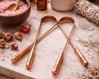 Pure Copper Tongue Scraper Set | Fresh Breath Tool