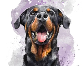 Custom DIGITAL Pet Portrait / Dog Painting / Digital Portrait