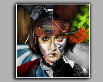 Johnny Depp Pinwheel Print