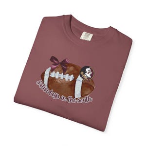 Football-Themed Unisex Garment-Dyed T-shirt, Game Day Tee, Casual Sports Wear, Gift for Sports Fans, Custom Team Fan Shirt