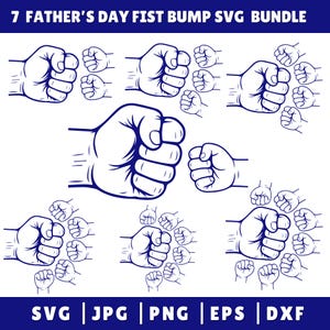 Father&#39;s Day Fist Bump Set, Father&#39;s Day Design, Baby Toddler Kid Dad Fist Bump SVG,  Dad Fist Bump Svg, Father&#39;s Love Svg, Customized name