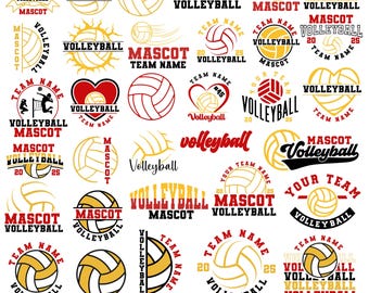 Beachvolleyball-Bundle-Vorlage, Beachvolleyball-Svg Png, Benutzerdefiniertes Beachvolleyball-Svg Png, Teamlogo, Beachvolleyball-Maskottchen-Svg, Teamname SVG,Volleyball-Team-Shirt