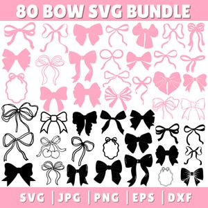 Boho Ribbon Svg Bundle, Coquette Bow Svg, Ribbon bow Svg, Bow Svg Png, Hair Bow Svg, Bow Tie Svg, Hand Draw frames, Wavy Borders,Bow outline