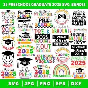 Diplômé d'âge préscolaire 2025 Png, Svg préscolaire, Svg dernier jour d'école, classe 2025, rentrée des classes Svg, préscolaire 2025, fichier svg préscolaire