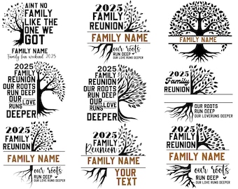 Albero genealogico per la riunione di famiglia 2025 SVG PNG, Le nostre radici sono profonde, Disegni SVG dell'albero genealogico, SVG per la riunione di famiglia, SVG famiglia, Magliette per la riunione di famiglia, Cricut