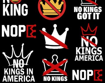 No Kings in America bundle SVG,Digital Download, Patriotic Democracy PNG,no kings svg, No Kings in America Sign,Not my President,