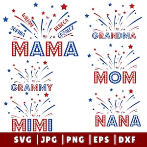 Bundle personnalisé maman américaine avec enfants png, 4 juillet png, maman 4 juillet png, 4 juillet, fête de l'indépendance png, étoiles et rayures