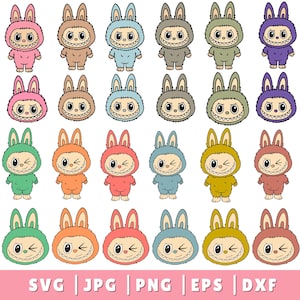 Labubu Designs Svg Png Bundle,Labubu Png Svg,Vector Digital File for Cricut,Laser Cut Labubu,Instant Download, Labubu Character,labubu image