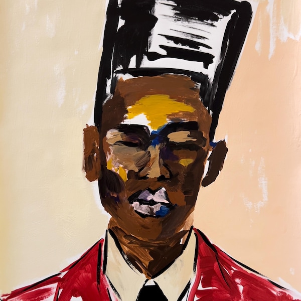 Business as Usual ll original Painting 16x12 Acrylic on Canvas