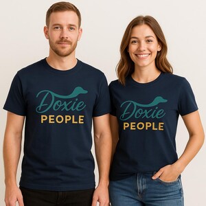 Doxie People T-Shirt - Cute Dachshund Logo Tee for Dog Lovers | Wiener Dog Shirt for Men & Women | Funny Sausage Dog Gift