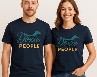 Doxie People T-Shirt - Niedliches Dackel Logo T-Shirt für Hundeliebhaber | Dackel Hunde-Shirt für Männer & Frauen | Lustiges Wurst Hund Geschenk