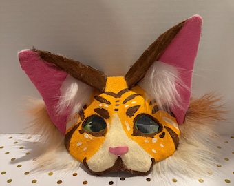 Natural Tabby Cat Therian Mask