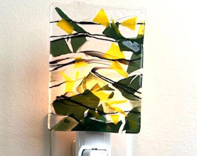Confetti Fused Glass Night Light, Bringing the Outdoors In, Bedroom, Bathroom, Hallway Light, Nature Inspired, Plug-In Accent Light