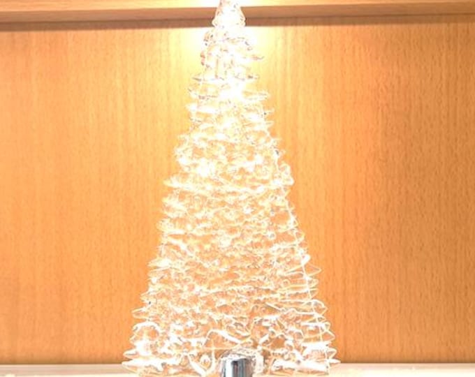 Fused Glass Ice Tree: Iridescent Holiday Decor