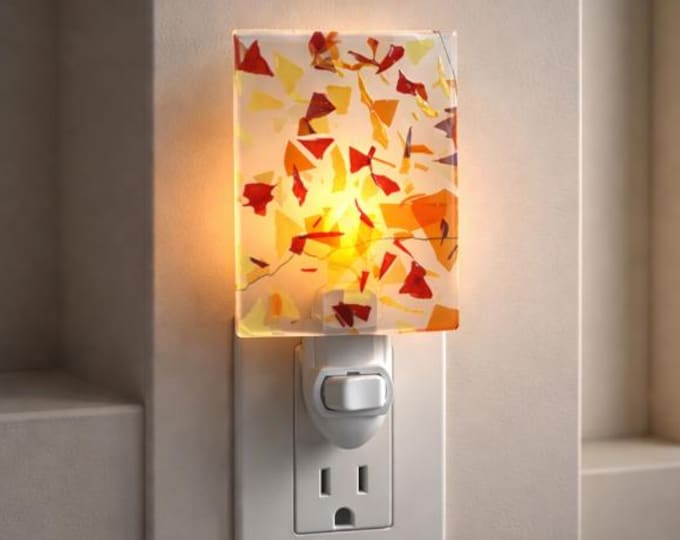 Confetti Fused Glass Night Light, Nature Inspired Accent Light