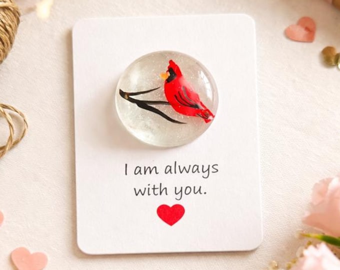 Fused Glass Pocket Nugget: 'I am always with you' - Comforting Gift
