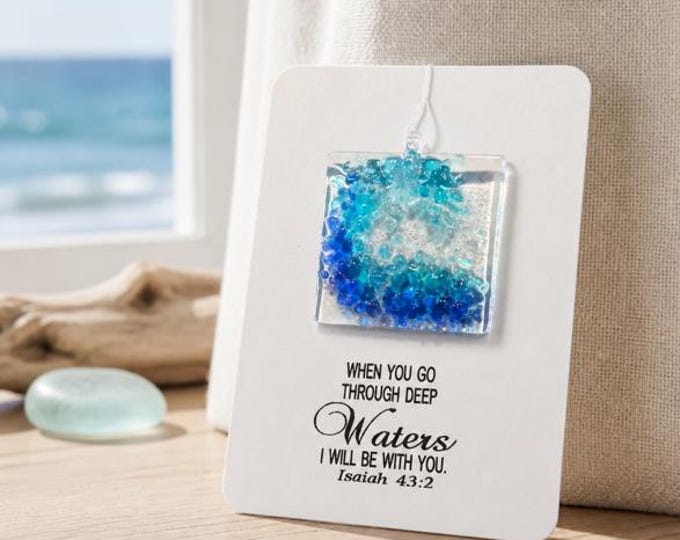 Fused Glass Wave Suncatcher: Little Gift of Kindness
