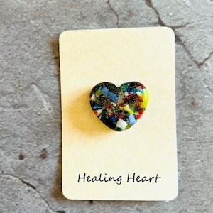 Healing Heart Magnet, Little Gift of Kindness, Fused Glass Heart, Get Well Gift, Encouragement Heart, Thinking of You