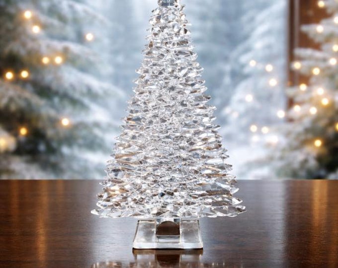 Fused Glass Ice Tree: Iridescent Holiday Decor