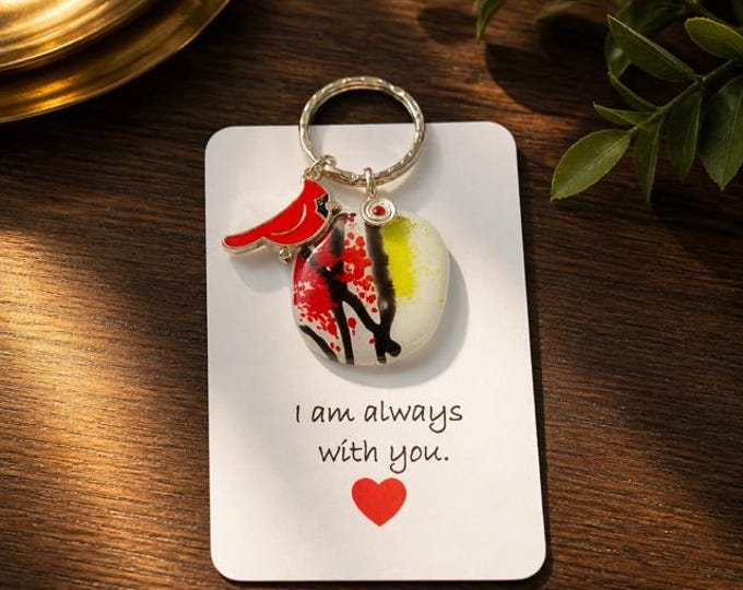 Fused Glass Key Ring or Necklace, Inspirational Gift, Uplifting Gift, Sending a Blessing