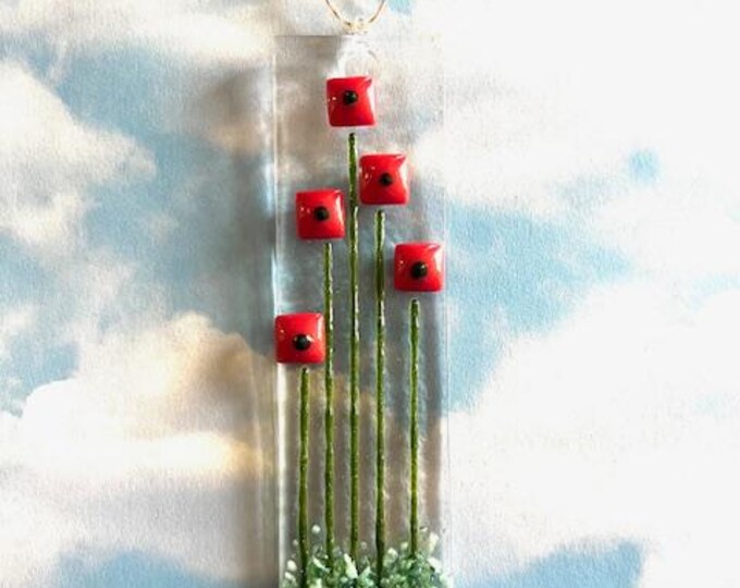 Fused Glass Sun Catcher, Botanicals Sun Catcher, Bringing the Outside In, Hanger Included, Gift boxed