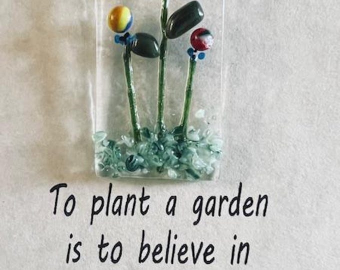 Mini Flower Suncatcher, Little Gift of Kindness, Fused Glass Flower Sun Catcher