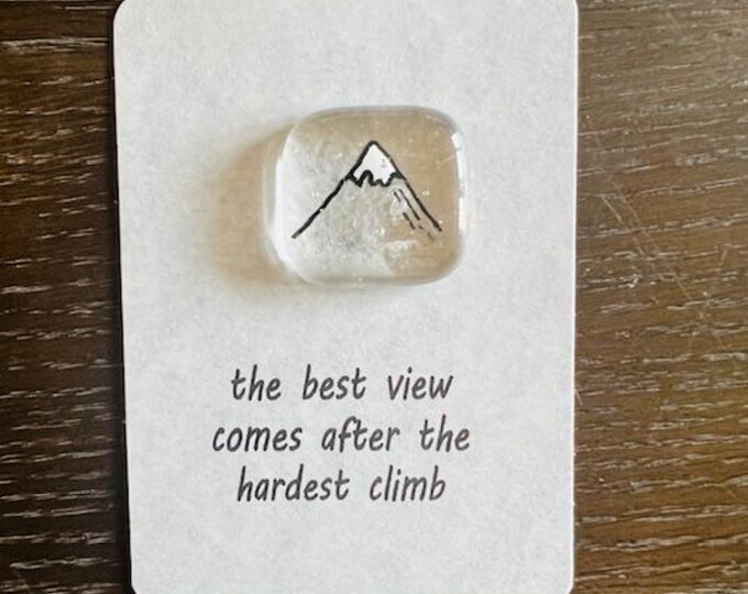 Nuggets of Wisdom, Positive Fused Glass Pocket Nugget, Comforting Gift, Inspirational Gift, Uplifting Pocket Hug, Sending a Blessing