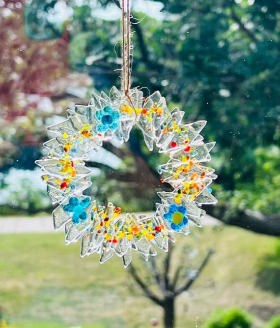 Attrape-soleil de couronne de cristal de verre fondu, décoration de fenêtre  en verre, attrape-soleil de fleur -  Canada