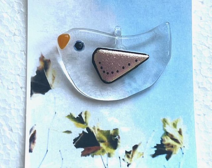 Fused Glass Bird Suncatcher: Little Gift of Kindness