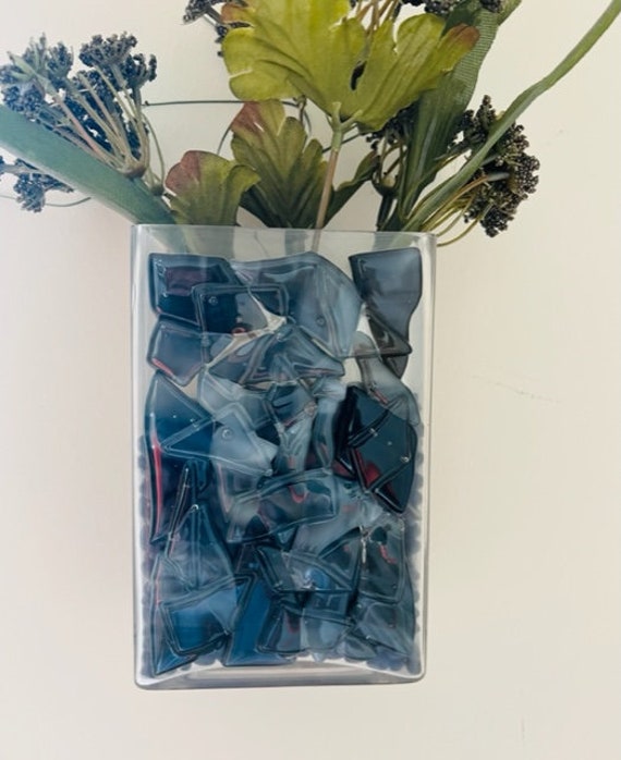 Fused Glass Wall Vase. Wall Vase for Narrow Spaces Glass Etsy
