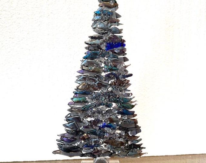 Fused Glass Iridescent Tree: Home Decor