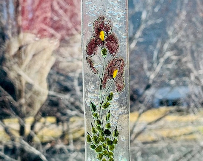 Fused Glass Sun Catcher, Botanicals Sun Catcher, Bringing the Outside In, Hanger Included, Gift boxed