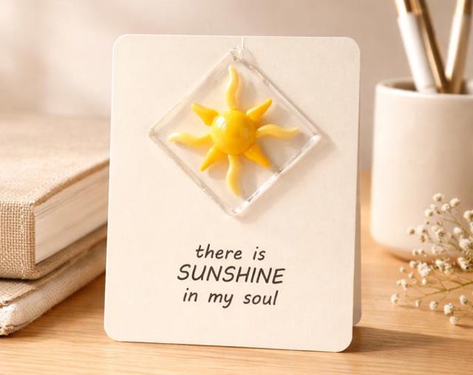 Fused Glass Sun Catcher: Sunshine Soul Reminder