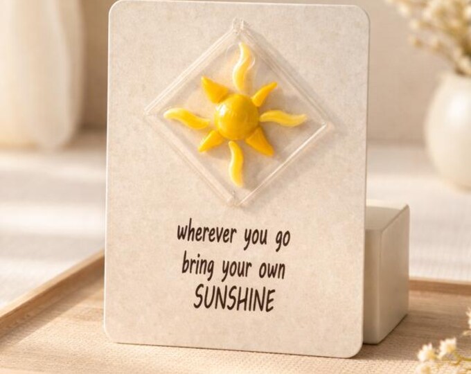 Fused Glass Sunshine Sun Catcher: Gift for Loved One
