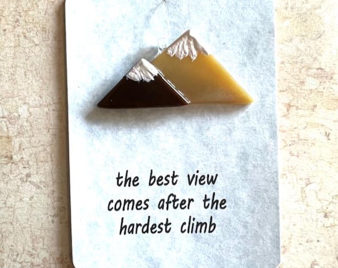 Fused Glass Mountain Sun Catcher, Inspirational Gift, Gift of Encouragement, Sending a Blessing