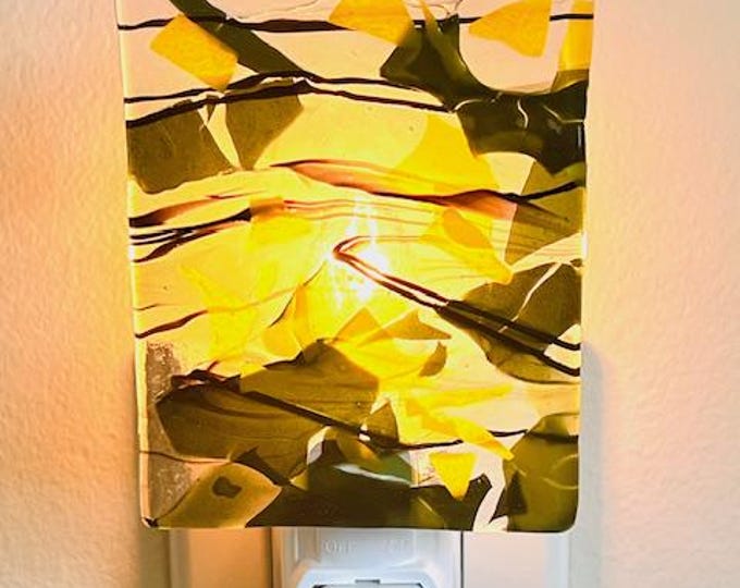 Confetti Fused Glass Night Light, Bringing the Outdoors In, Bedroom, Bathroom, Hallway Light, Nature Inspired, Plug-In Accent Light