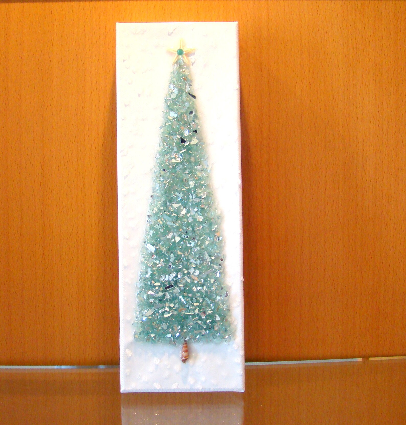 Crushed Glass Christmas Tree 12 x 4 Holiday Etsy