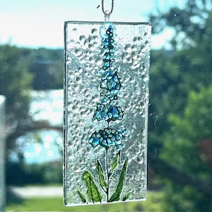 Fused Glass Sun Catcher, Botanicals Sun Catcher, Bringing the Outside In, Hanger Included, Gift boxed