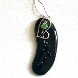 Fused Glass Sun Catcher, Pickle Ball Lover Sun Catcher, Glass Pickle Hanger Included, Gift boxed